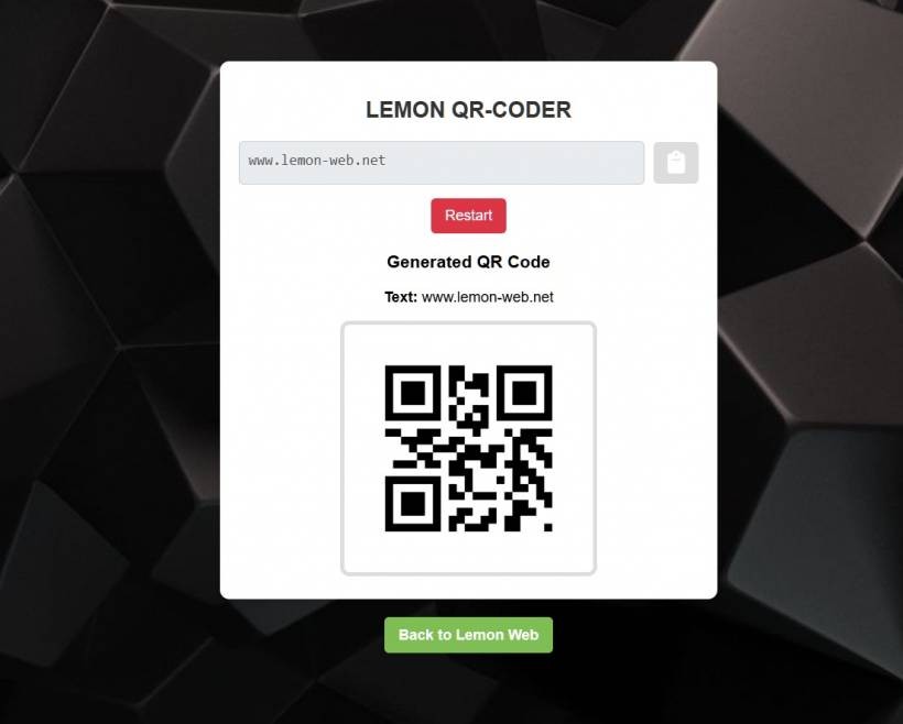 LEMON QR-CODER: The QR Code Generator That Won’t Ask for Your Wallet